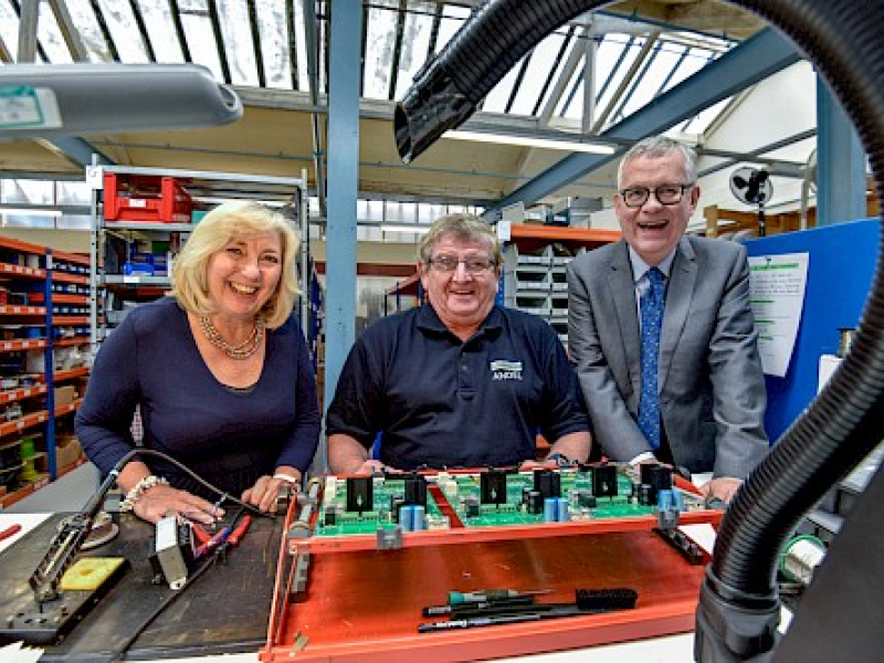 Lord Newby visits Andel head office in Marsden, as turnover and exports continue to grow